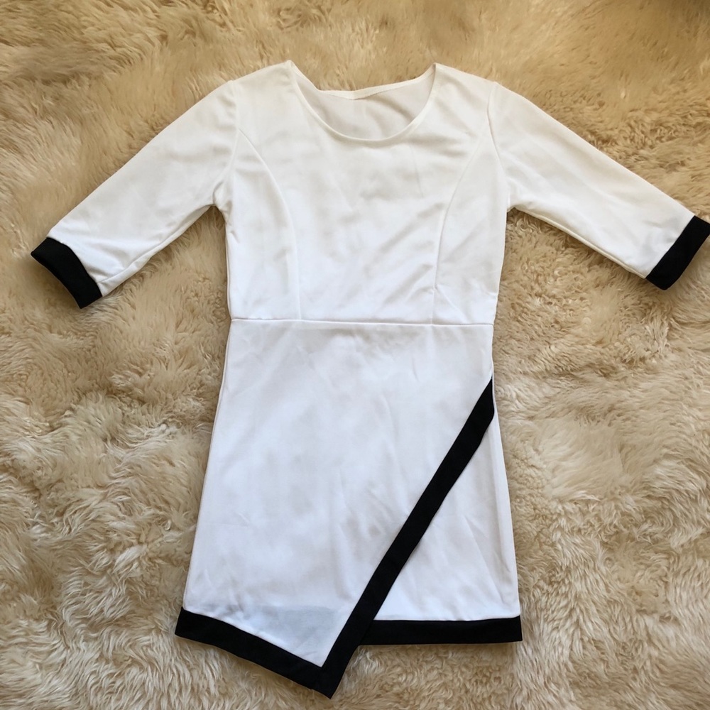 Black and white party dress